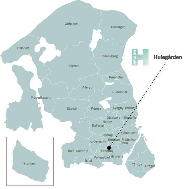 Billedet viser tilbuddets placering i Region Hovedstaden.