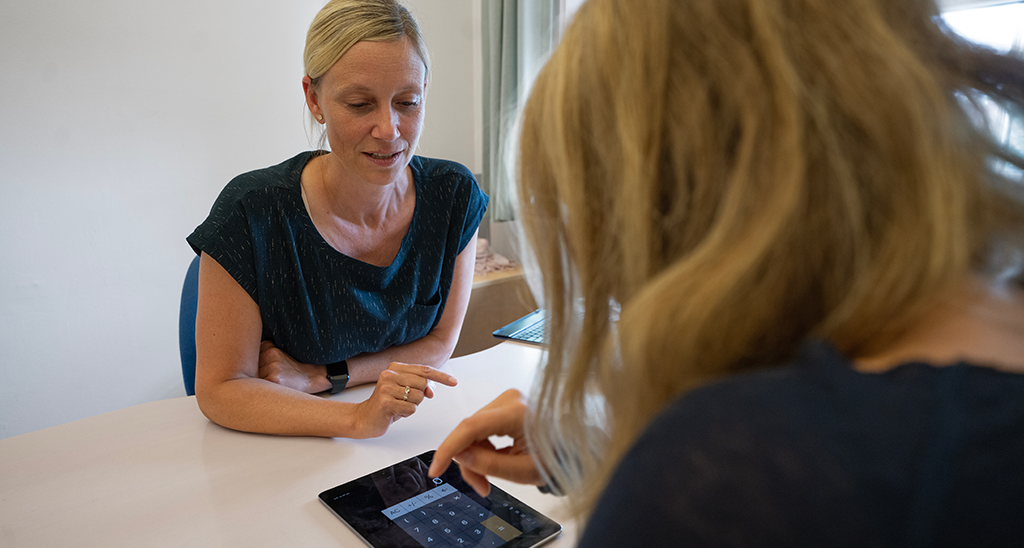 Undervisningssituation med lommeregner